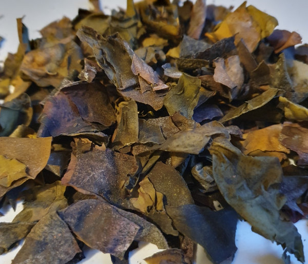 Seaveg dulse chips on a plate.